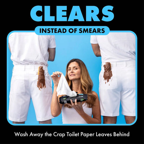 Dude Wipes Fragrance Free Flushable Extra-Large for Sensitive Skin Personal Wipes - 144ct