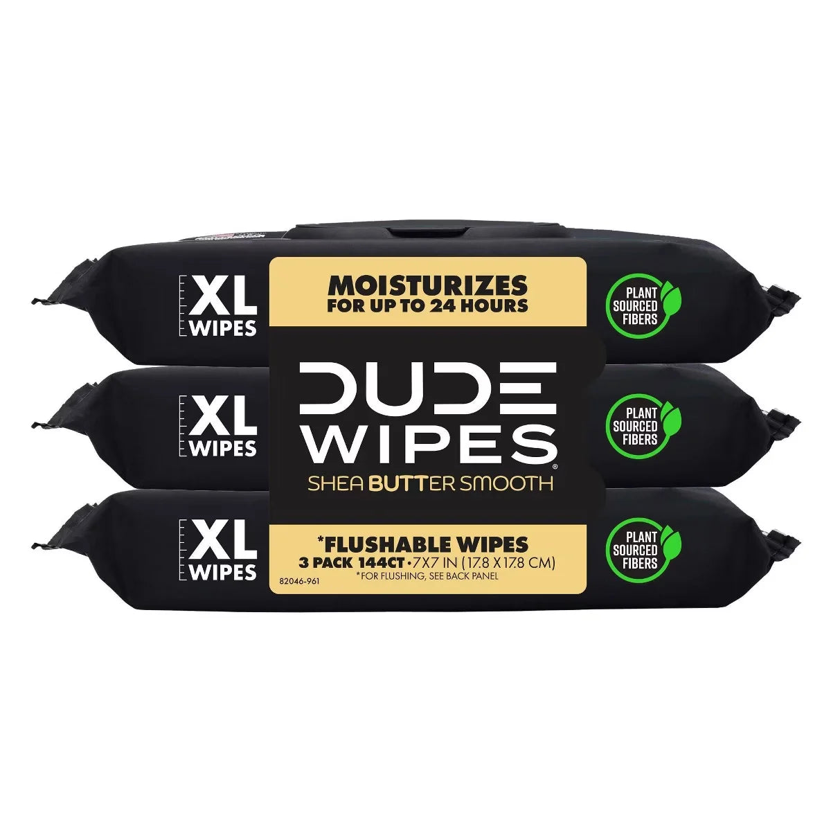 Dude Wipes Shea Butter Flushable Extra-Large Infused with Coconut Oil Wet Personal Wipes - 144ct
