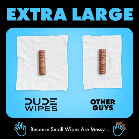 Dude Wipes Fragrance Free Flushable Extra-Large for Sensitive Skin Personal Wet Wipes - 288ct